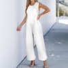 Custom Personalized Women's Sleeveless Round Neck Pocket Jumpsuit