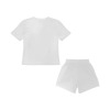 All-Over Print Little Girls' Two-Piece Short Sleeve Pajama Set