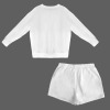 Custom Personalized Women's Long Sleeve Fleece Sweatshirt & Drawstring Shorts Set
