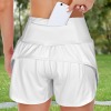 Custom Individualized Women's High Waist Zipper Pocket Sports Shorts