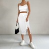 Custom Individualized Crop Cami Top & Tie Split Skirt Set