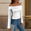 Custom Personalized Women's Off Shoulder Double Lined Long Sleeve T Shirts