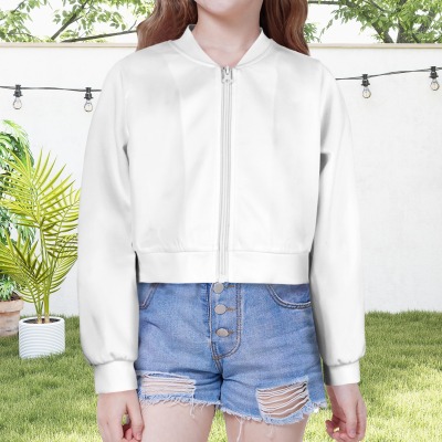 Custom Personalized Girls Casual Zip-Up Jacket