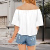 All-Over Print Women's Off-Shoulder Tie-Front Blouse