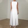 Custom Specialized Women's Deep V-Neck Sleeveless High Waist Maxi Dress