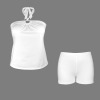 Custom Individualized Women's Halter Neck Top & Swim Shorts Tankini Set