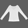 Custom Personalized Women's Twist V Neck Long Sleeve Slim Fit Tops