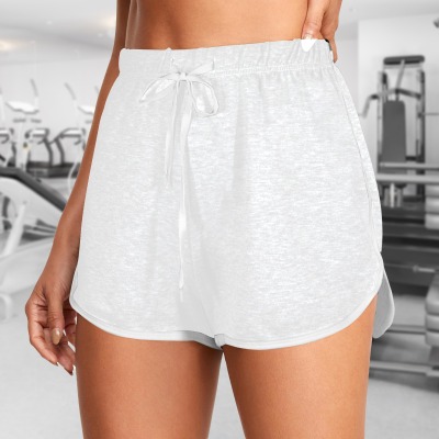 Custom Personalized Women's Contrast Binding Drawstring Waist Track Shorts