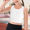 Girls' Crop Top Sports Active Tops with Knotted