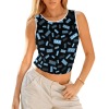 Round-Neck Cropped Vest Top