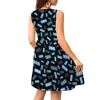 Round-Neck Buttoned Pocket Dress