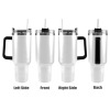 Custom 40oz Tumbler with Black Handle