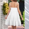 Custom Personalized Women Tie Shoulder Ruffle Tiered Dress