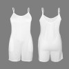 Custom Personalized Women's Sleeveless Adjustable Strap Pocket Shorts Romper