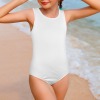 Girls' Backless One-Piece Swimsuit
