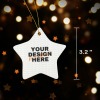 Custom Star Shaped Ceramic Ornament