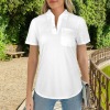 Custom Personalized Women's V Neck Pocket Polo Shirts
