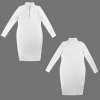 Custom Personalized Women's Half Zip Long Sleeve Bodycon Dress