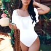 Custom Personalized Women's Ruffled One Piece Swimsuit