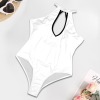 Custom Individualized Women's High Collar Hollow One Piece Swimsuit