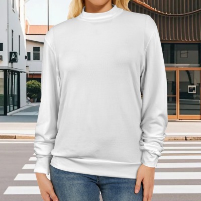 Women's All Over Print Mock Neck Sweater