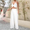 Custom Individualized Women's Crop Cami Top & Wide Leg Pants Set