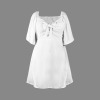 Custom Individualized Women's V-Neck Bowknot Casual Dress