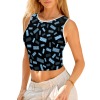 Round-Neck Cropped Vest Top