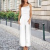 Custom Specialized Women's Straps One Shoulder Pocket Wide Leg Jumpsuit
