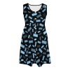 Round-Neck Buttoned Pocket Dress