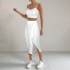 Custom Individualized Crop Cami Top & Tie Split Skirt Set
