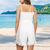 Custom Personalized Spaghetti Strap Ruffle Hem Belt Pockets Romper