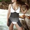 Custom Individualized Women's Black Gauze Tankini Set