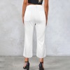 Custom Personalized Women's High Waist Pocket Flared Cropped Pants