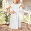 Custom Personalized Girls Sleeveless Ruffle Trim Dress