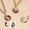 Round Photo Pendant Locket Necklace