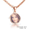 Round Photo Pendant Locket Necklace