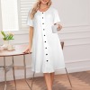 Custom Individualized Women's Short Sleeve Button Nightdresses