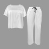 Custom Specialized Women's Pocket Short Sleeve&Long Pants Pajama Sets