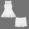 Custom Personalized Women's Front Zip Racer Back Sports Skirt & Shorts Set