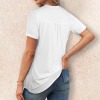 Custom Personalized Women's Round Neck Pleated T-Shirts