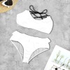 Custom Personalized Women's Double Spaghetti Straps Ruffled Bikini Set
