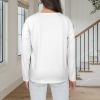 Custom Individualized Women's V Neck Button Long Sleeve T-Shirt