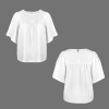 Custom Personalized Women's Bell Sleeve O Neck Babydoll Blouse