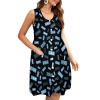Round-Neck Buttoned Pocket Dress