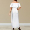 All-Over Print Women's Off-the-Shoulder Ruffled Maxi Dress