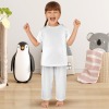 Little Girls' Crew Neck Short Sleeve Top & Long Pants Pajama Set