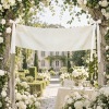 Cotton Linen Tapestry with Satin Ribbons 63x20inch|Ship From USA