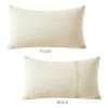 Linen Pillow Case 20x12inch (One Side, 2-Pack)|Ship From USA