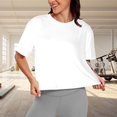 All-Over Print Women's Short Sleeve Cropped Crew Neck T-Shirt